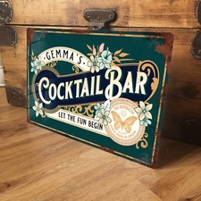 Personalised Cocktail Bar Sign