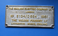 BR Class 40 English Electric Worksplate D358 40158