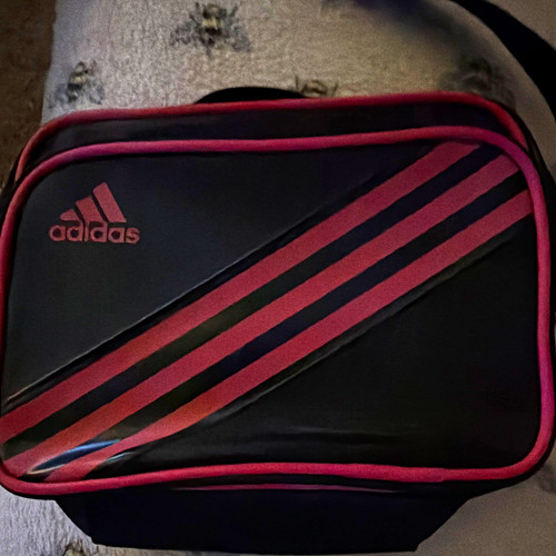 Adidas black pink - striped, faux