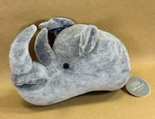 Fiona Walker England Mini Velvet Rhino – Handmade Wall Head, 9” Soft Sculpture