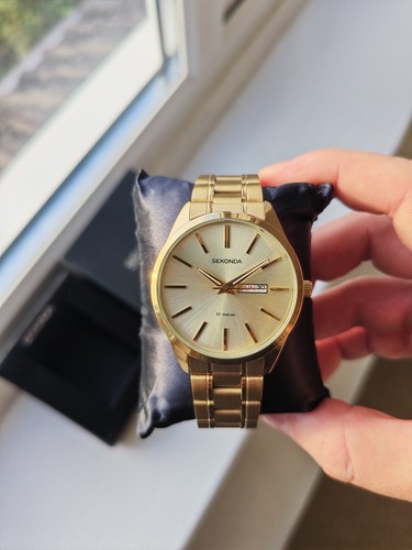 Sekonda men gold tone - sekonda, quartz