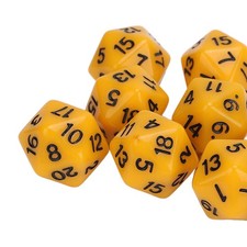 (Yellow)10PCS Polyhedral Dice