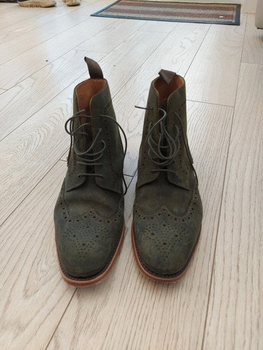 Loake suede boots khaki - loake,