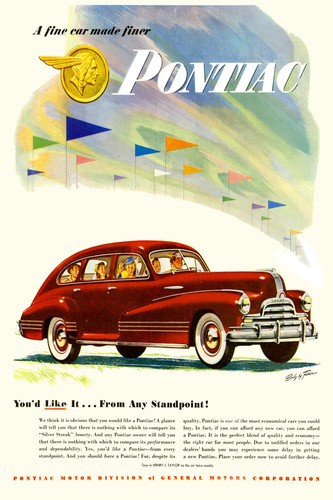 Vintage pontiac car ad - pontiac,