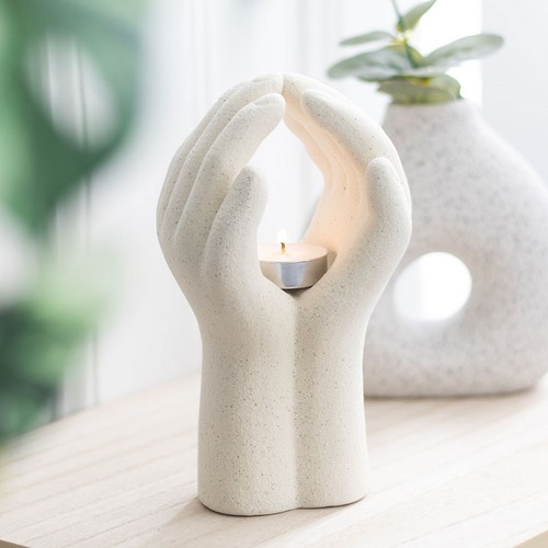 Praying hands tealight - praying, holder