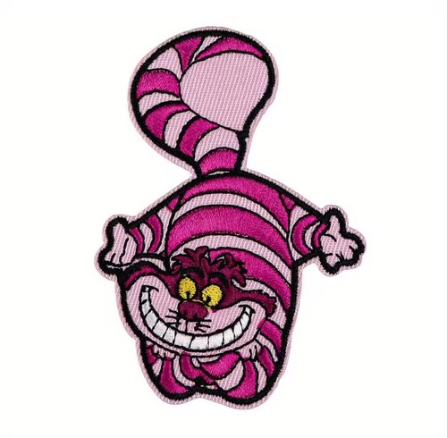 Cheshire cat embroidered patch - cheshire,
