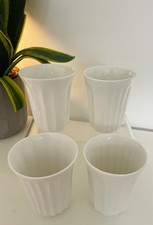 4 x Hotel Chocolat By Andrew Wicks White Mugs Pod Cups for Velvetiser