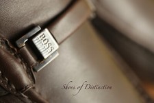 Hugo Boss Brown Leather Driving Shoes Loafers Men's UK 8 US 9 EU 42