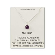 Amethyst Necklace with Quote
