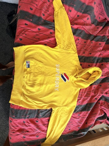 Mens superdry yellow hoodie - mens,
