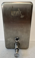 Lavex Janitorial liquid soap dispenser bathroom stainless push button wall VTG