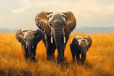Elephant Animal Canvas Picture
