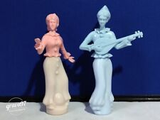 Avon Pair of Perfume Female Clown Jester Bottles Labelled ' Occur ' and 'Tasha