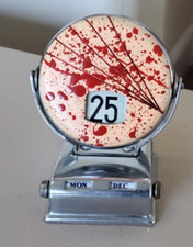 Vintage Round Metal Flip Perpetual Desk Calendar Code 3 Artistic One Off