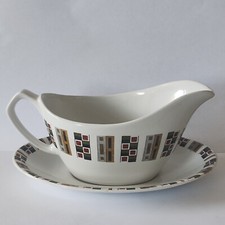 Alfred Meakin Glo-white Ironstone Random Pattern Gravy Boat