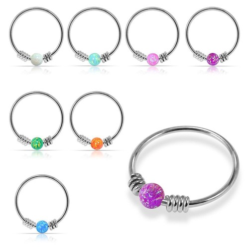 Opal bead nose - , ring