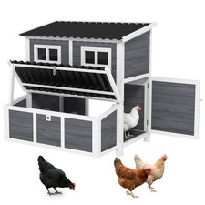 PawHut Wooden Chicken Coop w/