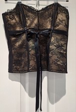 NEW O LINGERIE STRAPLESS BODICE/BASQUE/CORSET SIZE 14