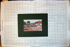 Original Old Antique Print