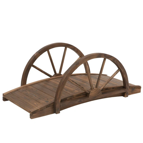 Wooden bridge lawn décor - wooden,
