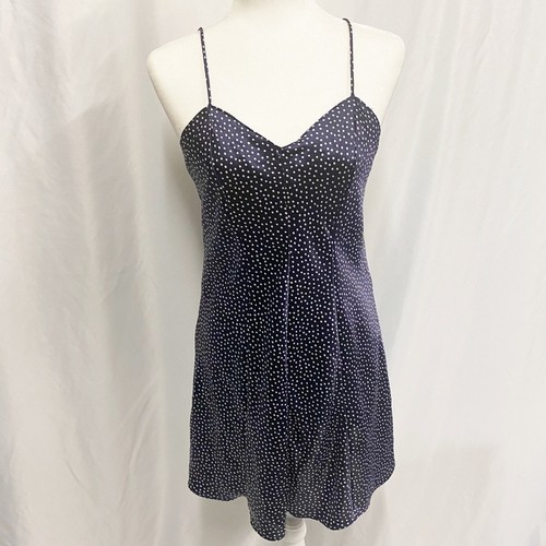 Navy blue white polka - navy, &
