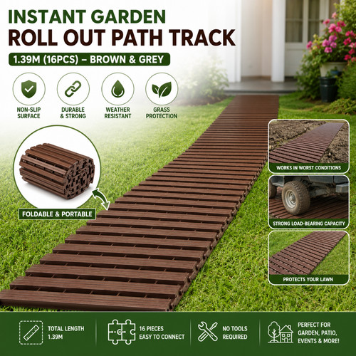 Roll out garden path track - out,