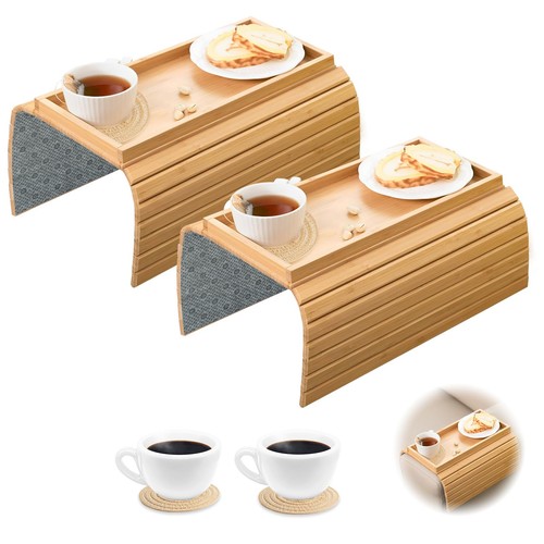 Bamboo sofa arm tray - bamboo,
