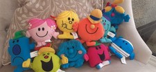 Collection Of  10 Roger Hargreaves Mr. Men & Little Miss Plushie Figures