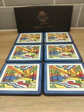 Clarice Cliff Style Drink Placemats The Harlequin Collection By Lady Clare 