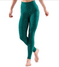 SKINS Women’s Series 3 Soft Long Compression Tights LT Teal Angle Green Size XS