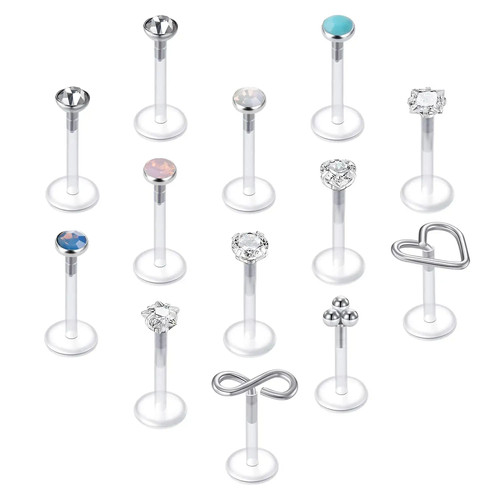 Bioflex labret bar crystal - bioflex,