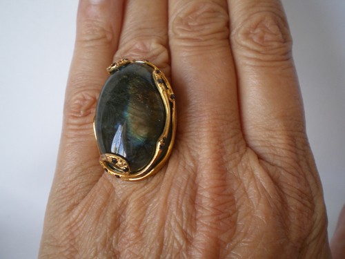 Labradorite spinel ring 44 - &,