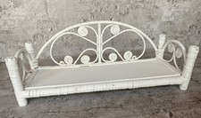 Vintage White Open Wicker