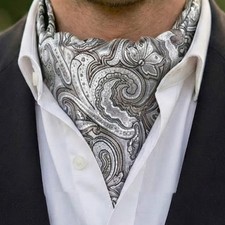 Men light silver paisley - men's,