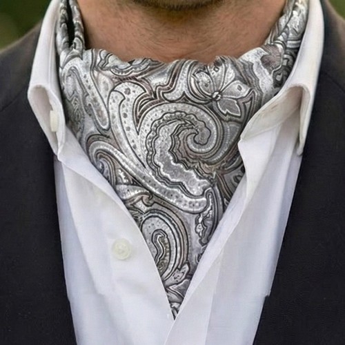 Men light silver paisley - light,
