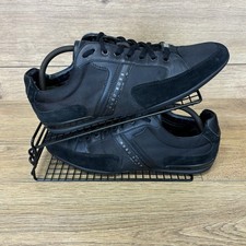 Hugo Boss Shoes Mens Size UK 9 Black Canvas Casual Low Canvas Trainer 43