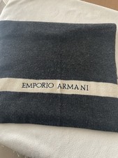Vintage Long Emporio Armani Unisex Scarf In  100% Wool 168cm X47cm