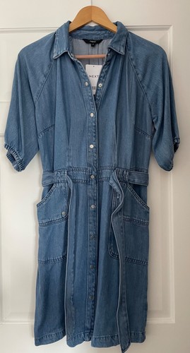 Next size denim dress knee - denim,