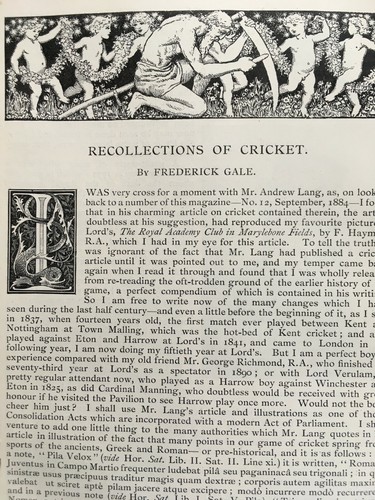 Cricket frederick gale rare - frederick,