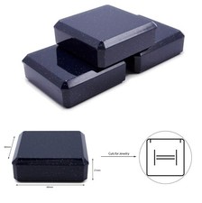 Jewellery Box Blue Pendant Necklace Earrings Ring Bracelet Gift Foam Padded New