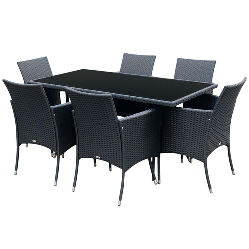 Outsunny rattan dining set for - rattan,