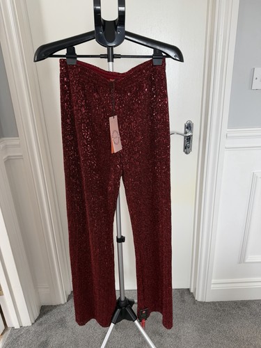 Stine goya red sequin - sequin, trousers