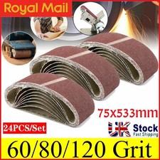 24Pack Sanding Belts 75X533 mm