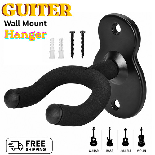 Metal guitar wall hanger - guitar,