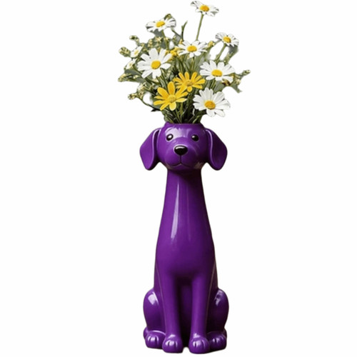 Handcrafted quirky dog vase - dog,