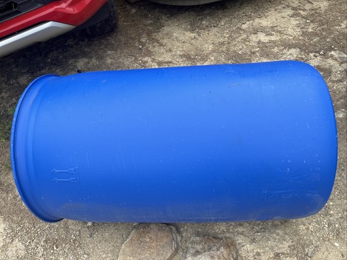 Empty used add blue barrels - empty,
