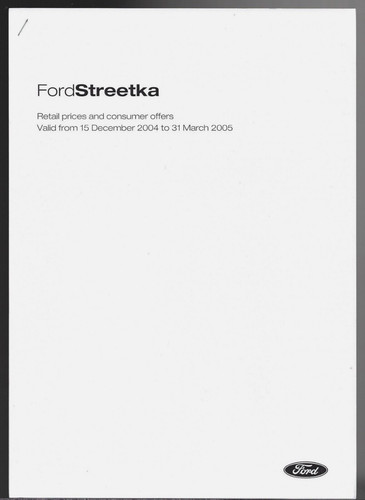 Ford streetka prices options - prices,