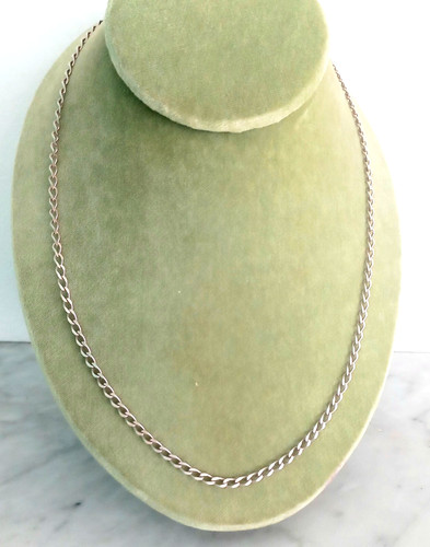 925 silver necklace curb cable - 925,