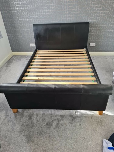 Double sleigh bed frame - sleigh,