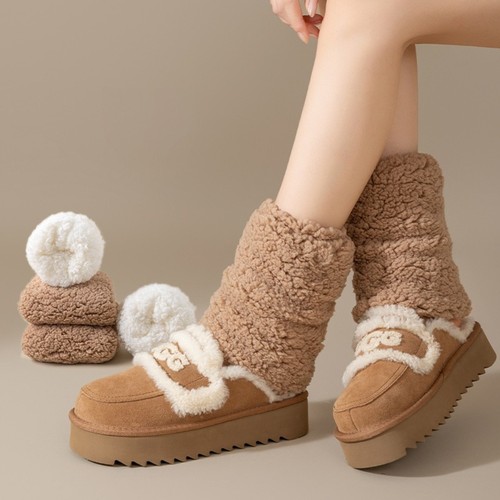 Y2k plush fluffy boots cover - fluffy,